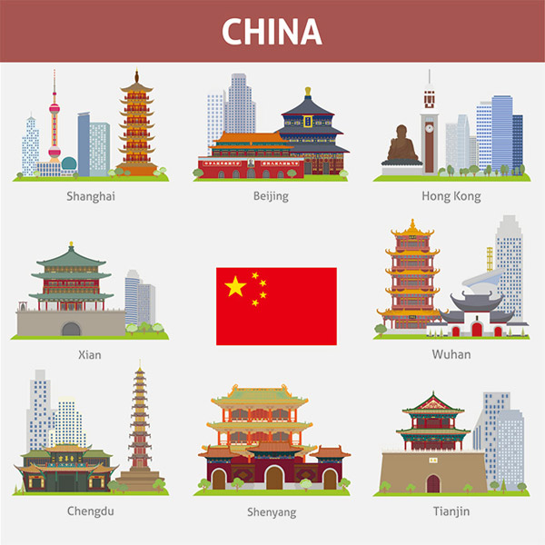 中国著名地标图标