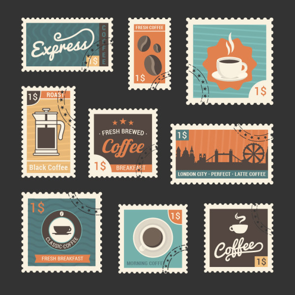 咖啡相关邮票