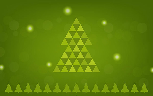 绿色三角圣诞树