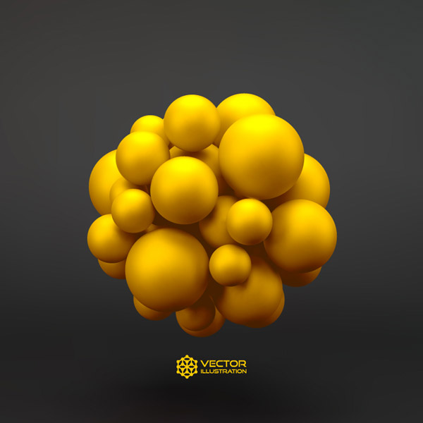 三维分子球