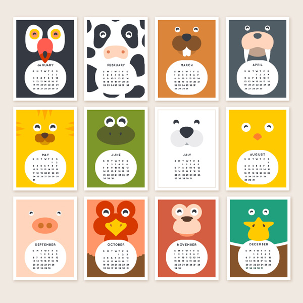2015动物日历