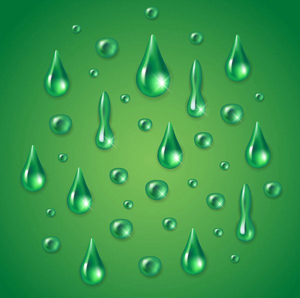 绿色水滴矢量
