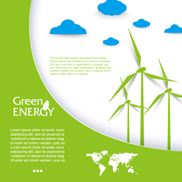 卡通绿色能源