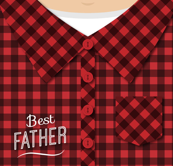 父亲节红格子衬衫|父亲节纸衬衫