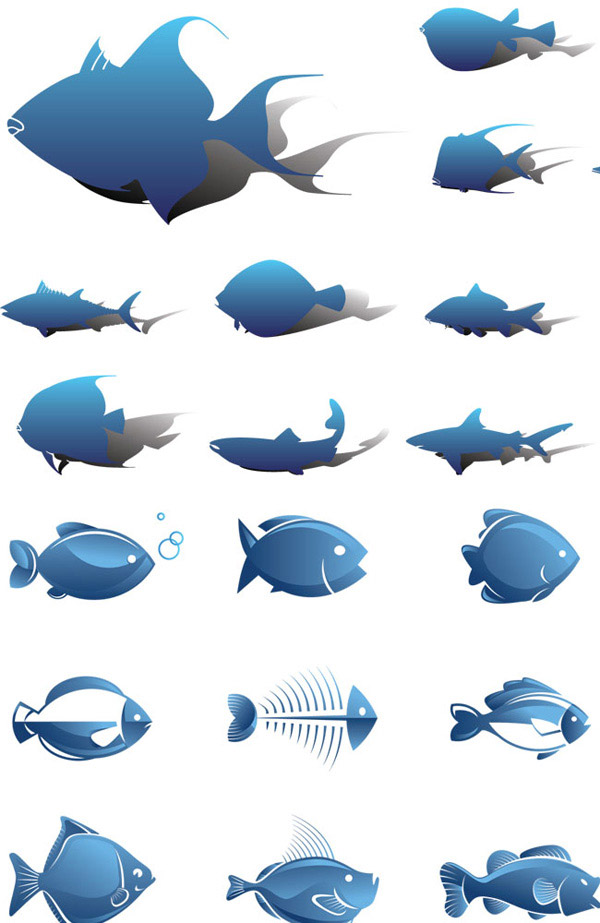 鱼儿造型图标