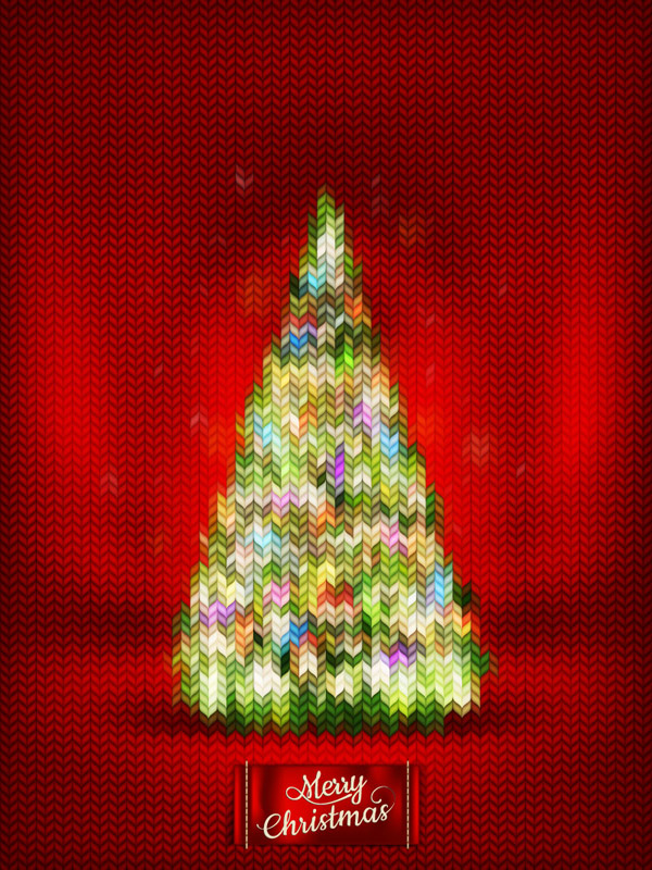 霓虹针织圣诞树