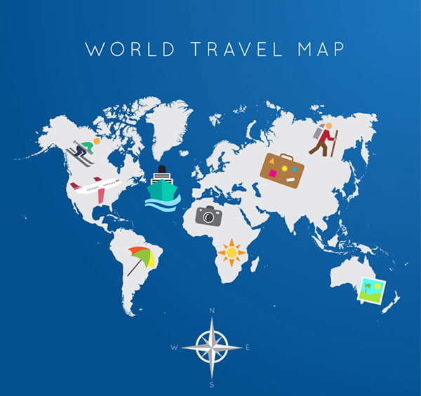 环球旅行地图