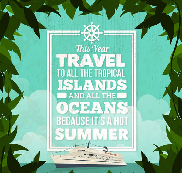 夏季游轮度假海报