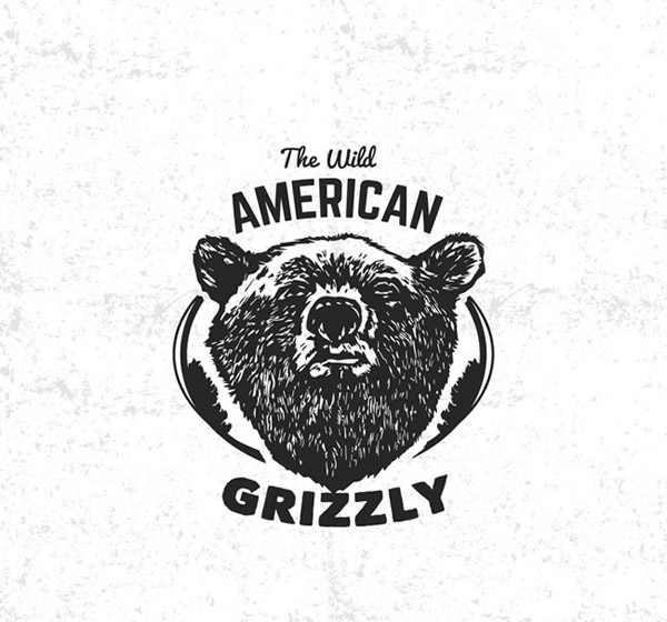 北美洲灰熊标志