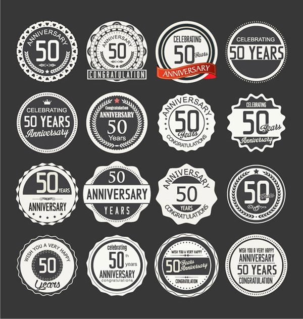 50周年纪念标签