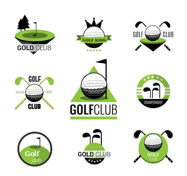 高尔夫俱乐部标志_素材中国sccnn.com