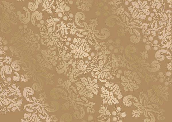 金色花纹绸布背景
