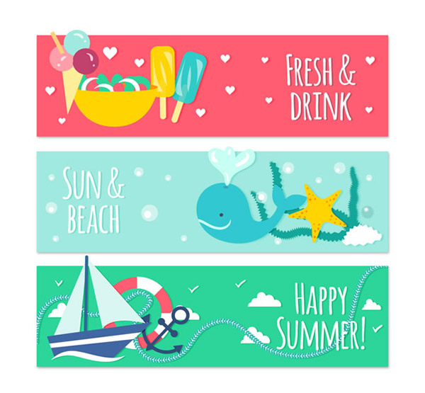 夏季元素banner