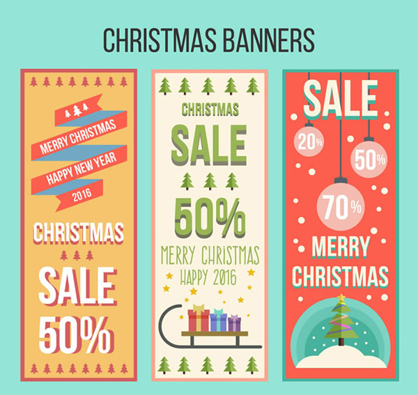 圣诞节折扣banner