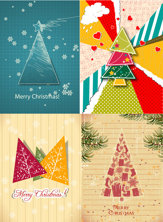 创意圣诞树卡片