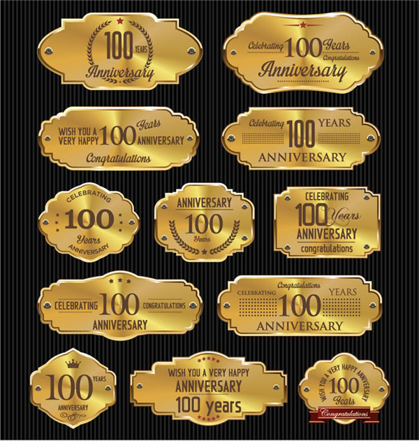 100周年纪念标签