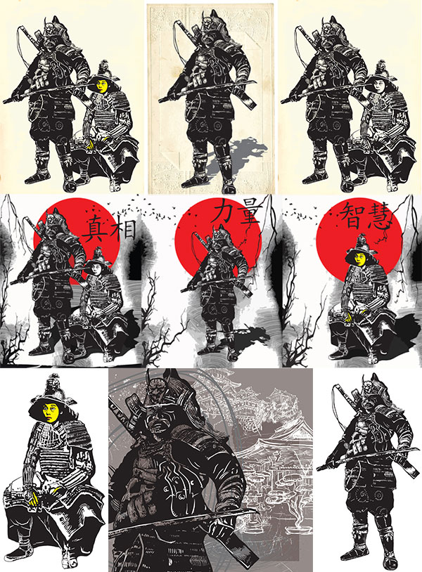 日本武士绘画