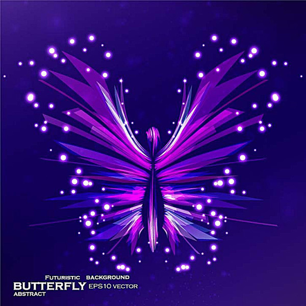 紫色科幻蝴蝶