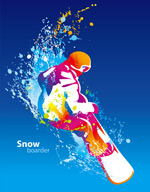 动感滑雪比赛海报