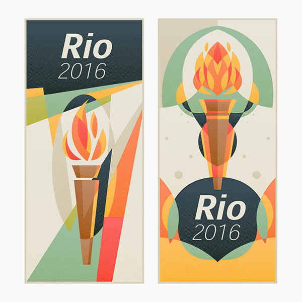 矢量体育运动所需点数: 0  点 关键词: 2016里约奥运会火炬海报设计