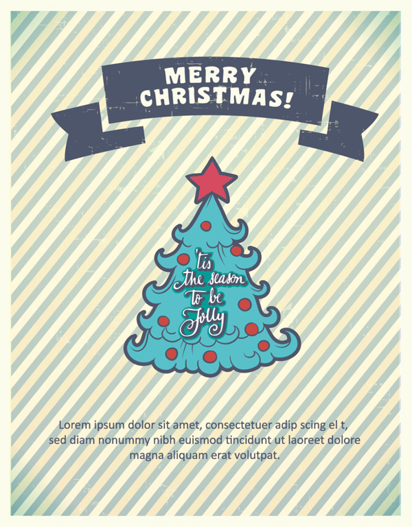圣诞树插画海报