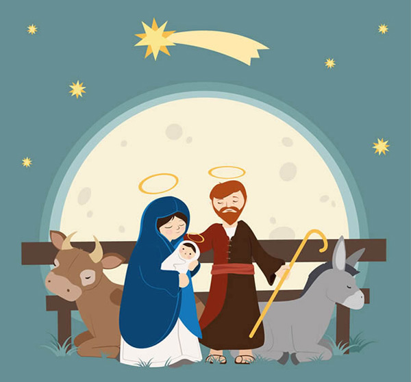 耶稣诞生插画