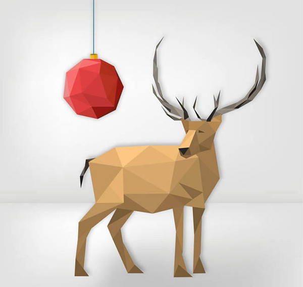 圣诞吊球和驯鹿