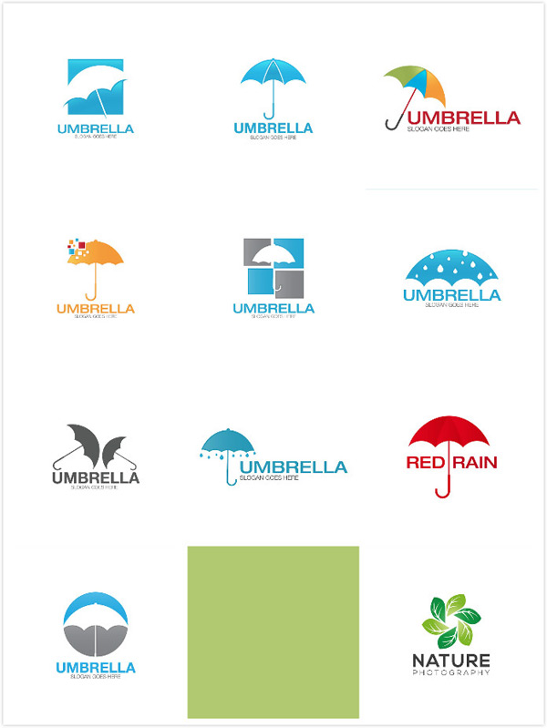 雨伞logo矢量