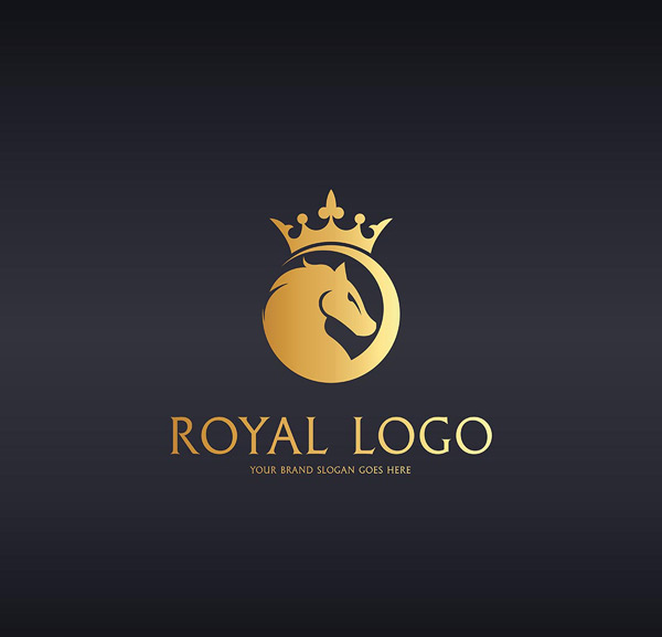 金色皇冠马头logo
