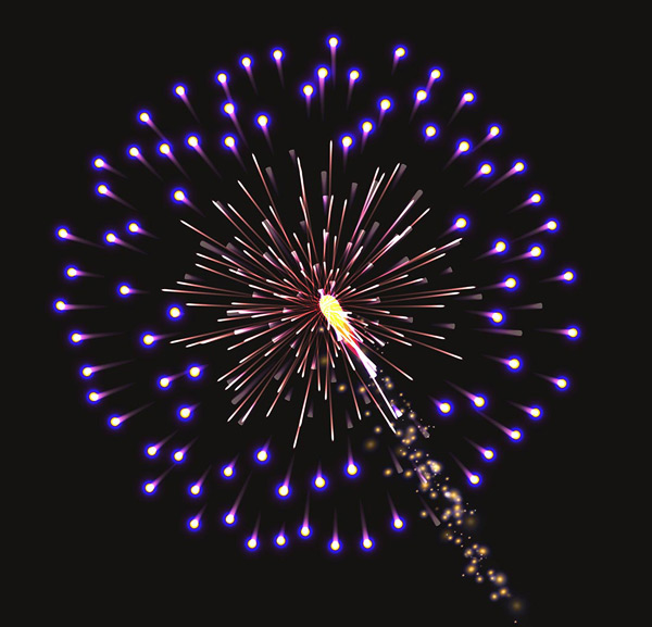 ��ɫ�����̻���Ч