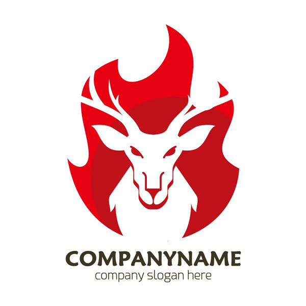 抽象羚羊logo