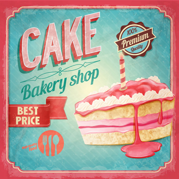 蛋糕面包店海报