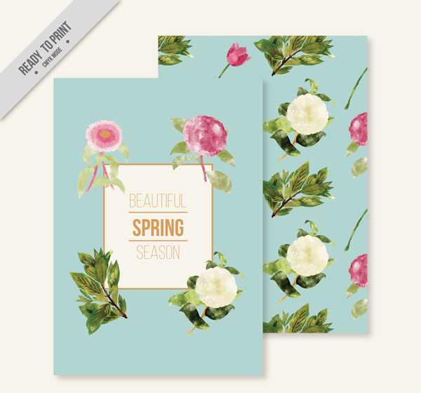 春季花卉卡片