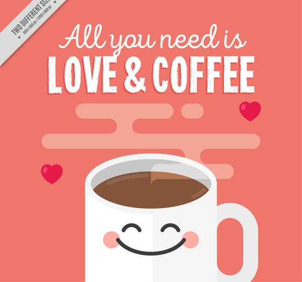 可爱表情咖啡海报