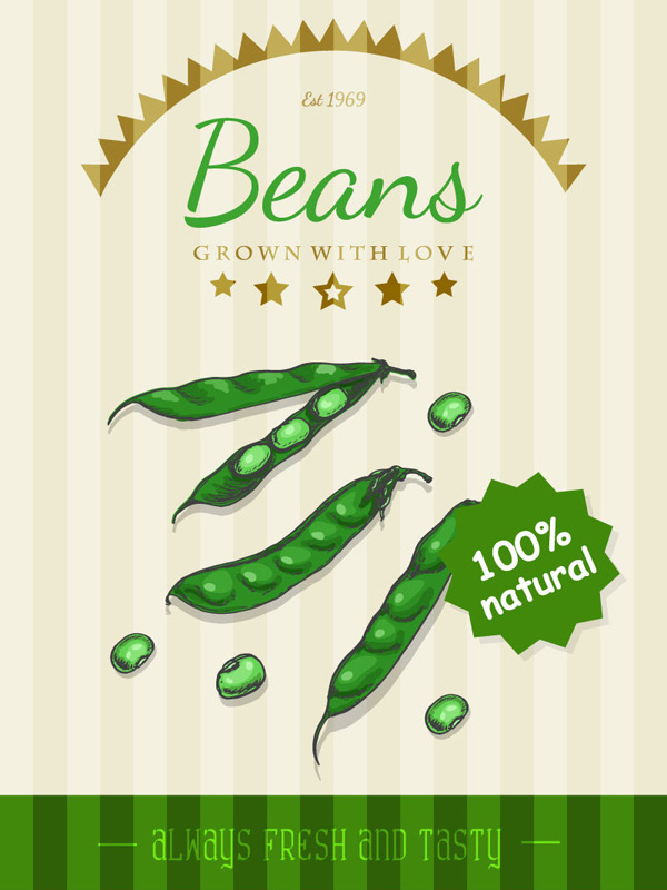 绿色豆子海报