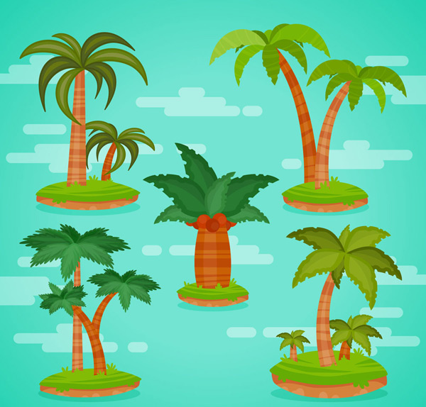 热带棕榈树矢量