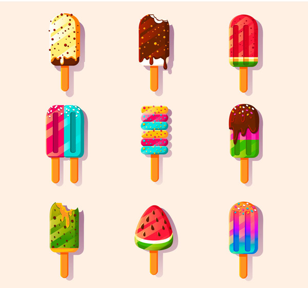 0 点 关键词: 9款美味夏季雪糕设计矢量素材,冰淇淋,奶油,水果,西瓜