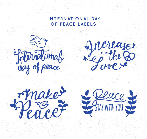 国际和平日艺术字