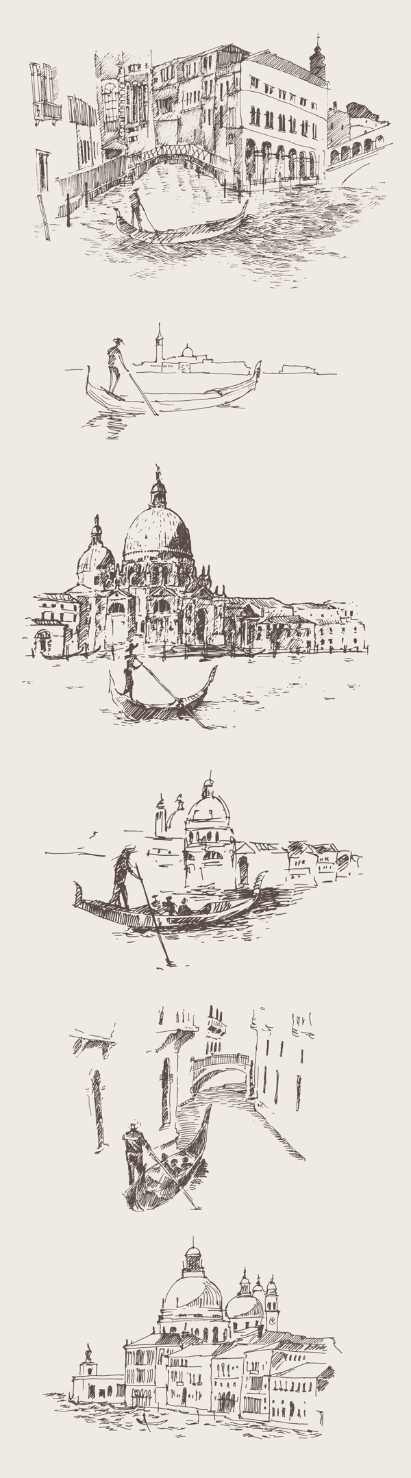 威尼斯建筑素描