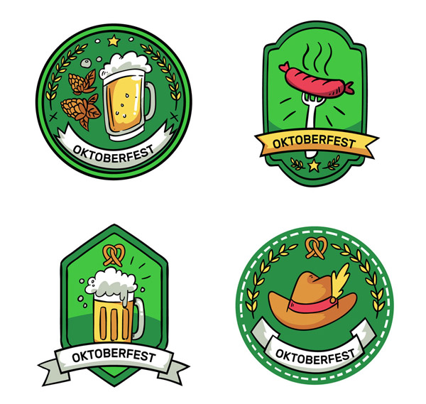 绿色啤酒节标签
