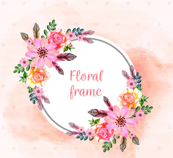 彩绘花卉框架