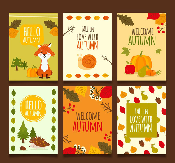 秋季动植物卡片