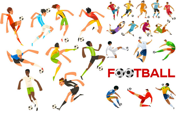 足球运动人物插画