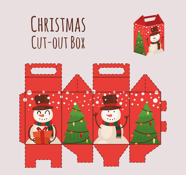 圣诞节雪人包装盒