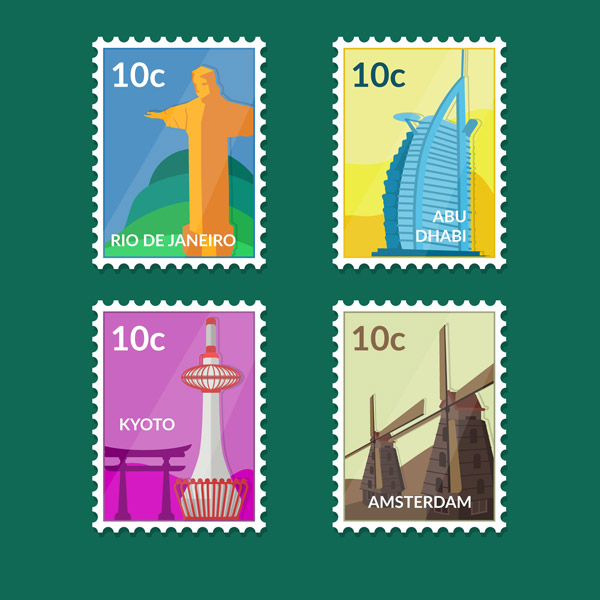 标志性建筑邮票
