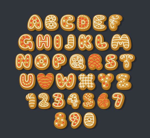 饼干字母和数字