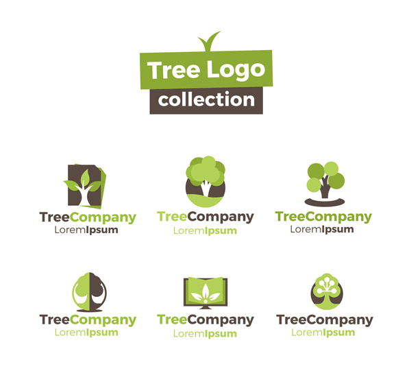 绿色树木企业标志