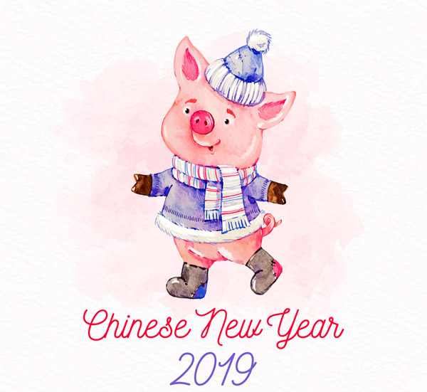 新年冬装小猪