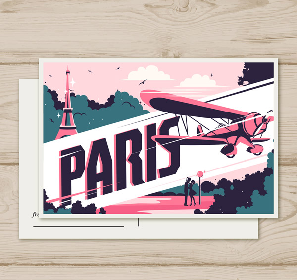 巴黎风景明信片