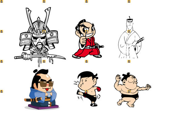 卡通日本武士
